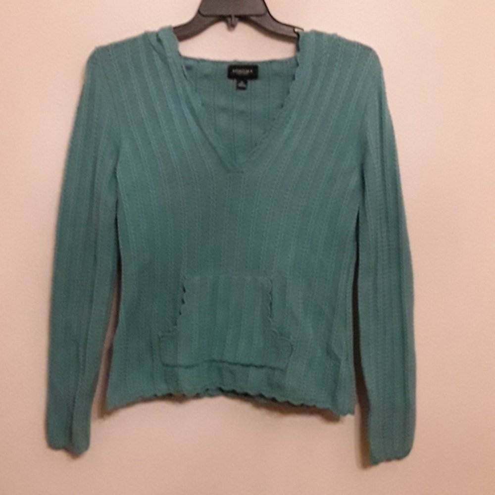 🍭5 for $25 Turquoise sweater hoodie! Sz M